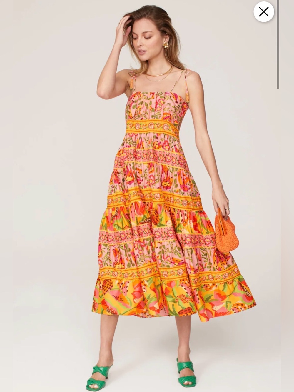 Farm Rio Paradise Floral Midi Dress